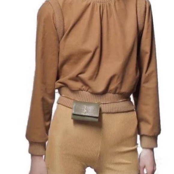 TRADED YSL lizard embossed fanny pack belt bag micro mini chain wallet - Picture 4 of 6